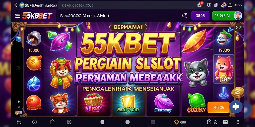 Tampilan gameplay Slot yang menarik dan interaktif di 55KBET.