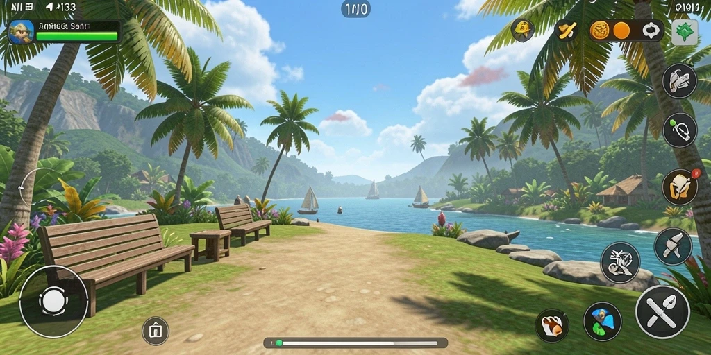 Screenshot gameplay API33 yang menampilkan pengalaman bermain yang santai.