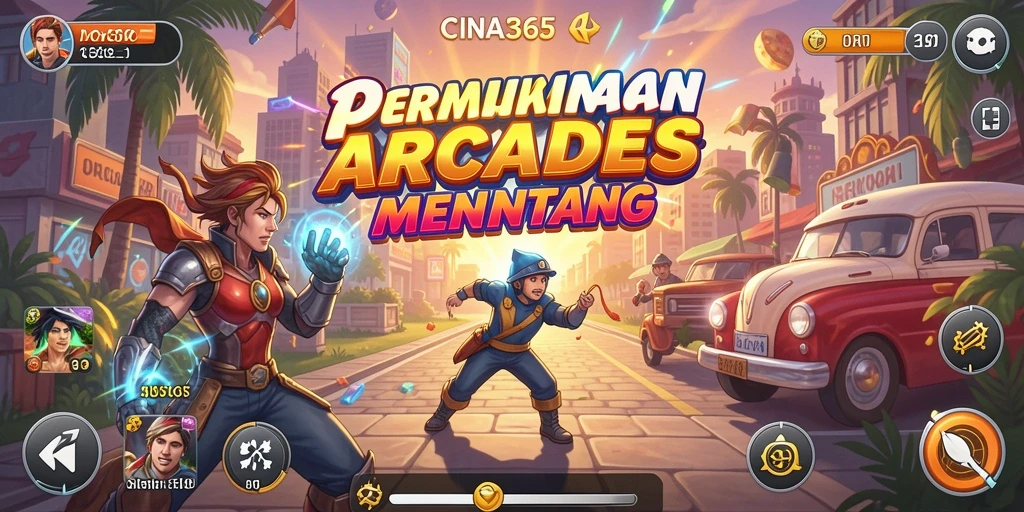 Tangkapan layar gameplay seru CINA365 menunjukkan aksi Arcade yang mendebarkan.