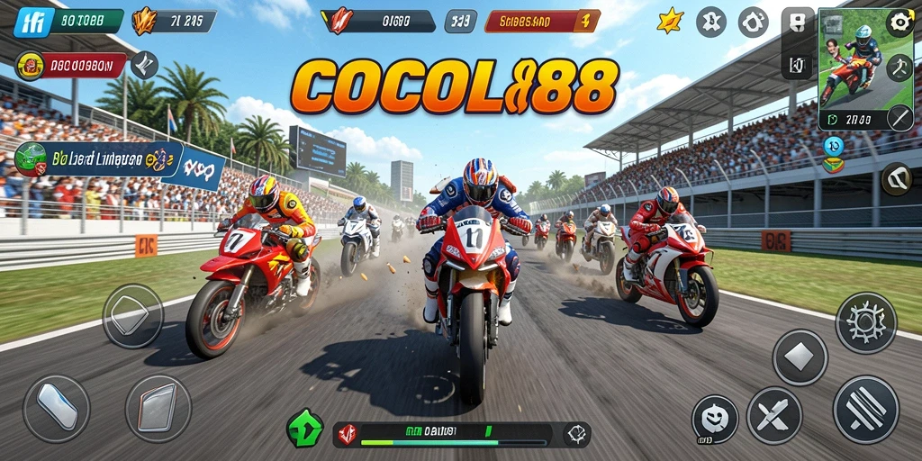 Tampilan gameplay COCOL88 yang mendebarkan di lintasan balap.