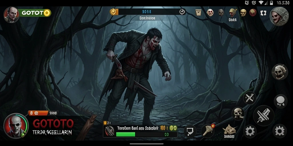 Gameplay GOTOTO dengan suasana horor yang mencekam.
