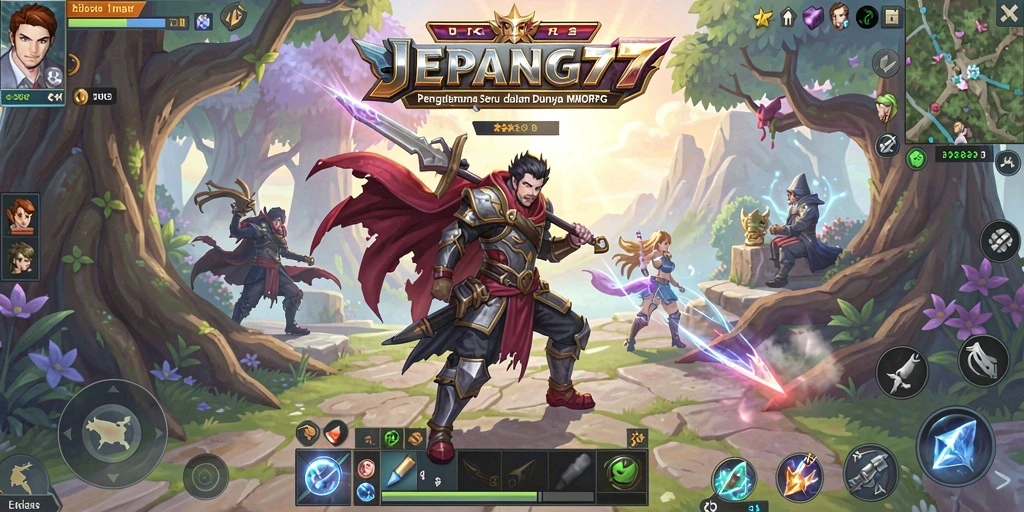 Tampilan seru dan visual memukau dari JEPANG77 saat bermain MMORPG.