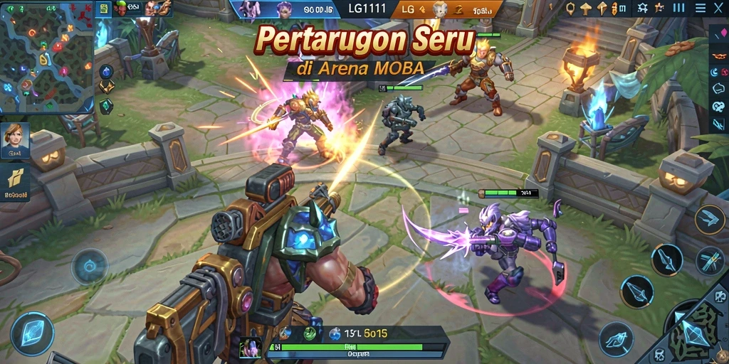Tampilan gameplay seru dan dinamis dalam LG111.