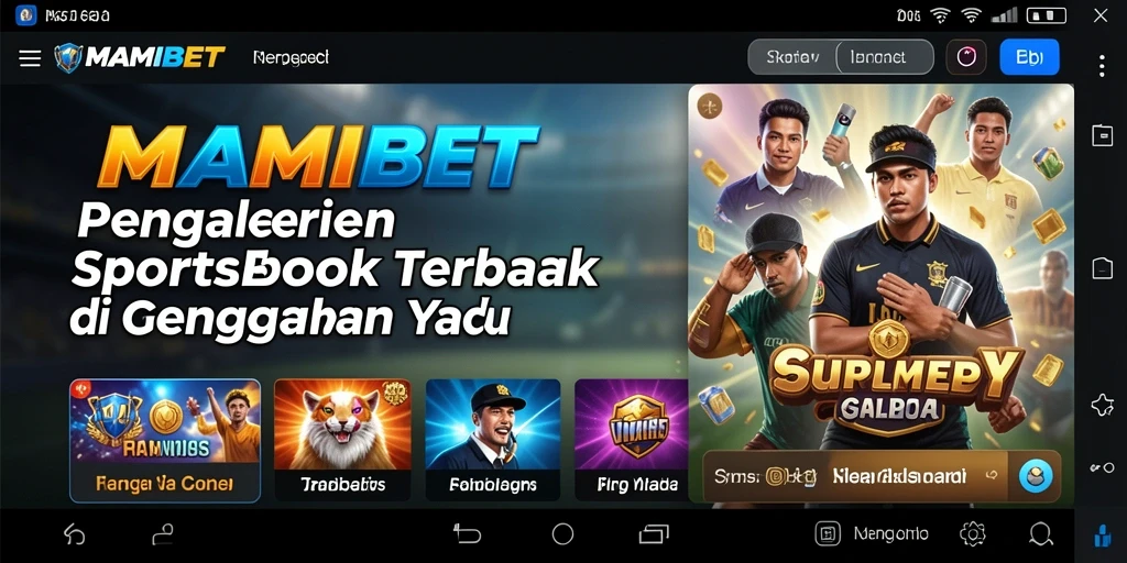 Screenshot MAMIBET menampilkan antarmuka taruhan olahraga yang menarik.