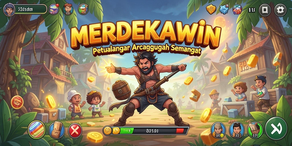 Tampilan gameplay seru dari MERDEKAWIN yang penuh tantangan.