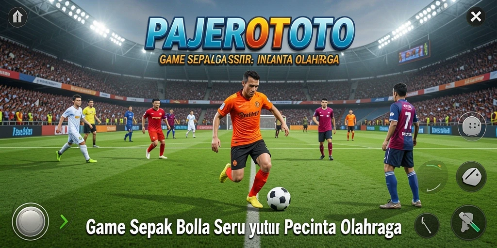 Tampilan permainan seru di PAJEROTOTO dengan aksi sepak bola yang mendebarkan.