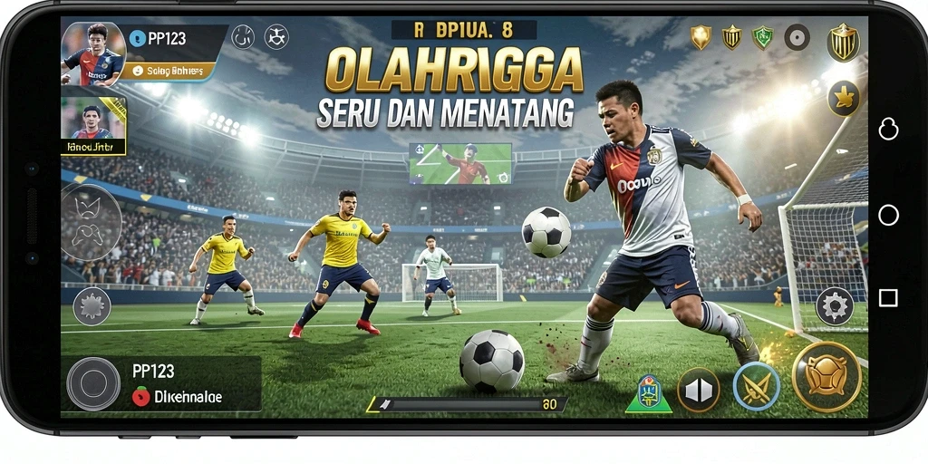 Tampilan gameplay PP123 yang mendebarkan dan seru dalam olahraga.