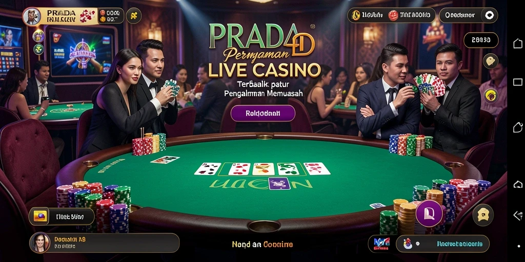 Tampilan gameplay menarik dengan dealer langsung di PRADA4D.