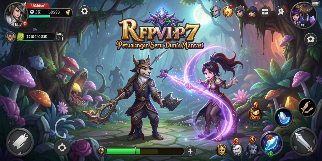 Tangkapan layar gameplay RPVIP7 yang menunjukkan petualangan mendebarkan di dunia fantasi.