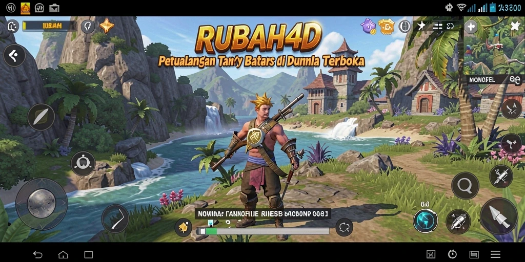 Screenshot gameplay RUBAH4D yang menunjukkan eksplorasi dunia terbuka.