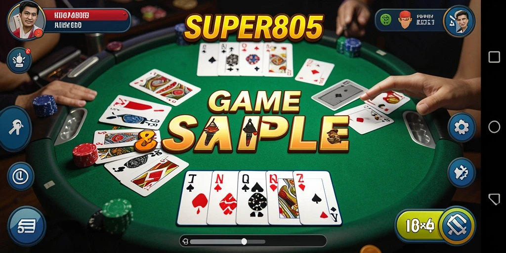 Tampilan menarik dari gameplay <strong>Gaple</strong> dalam <strong>SUPER805</strong> yang seru.