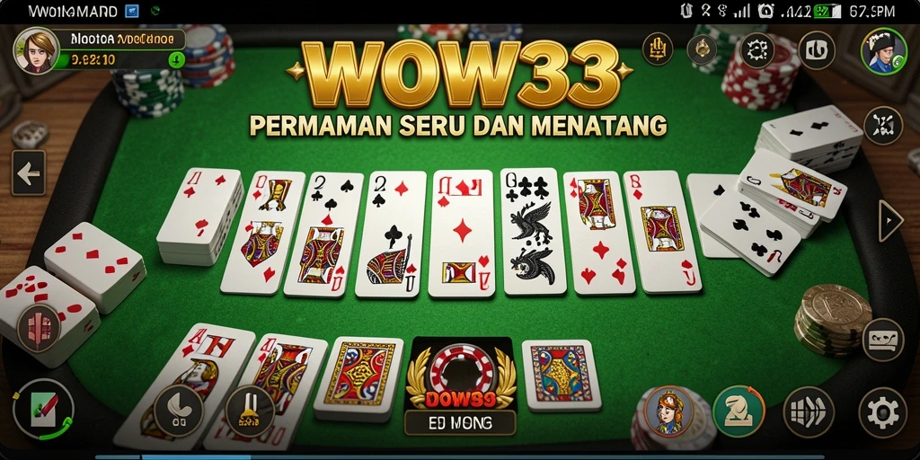 Tampilan gameplay seru dalam permainan domino WOW33.