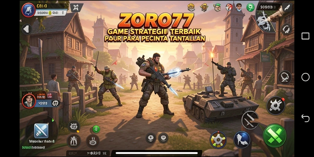 Tangkapan layar ZORO77 menampilkan aksi strategis yang mendebarkan.